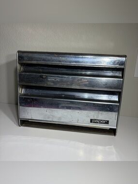 Vintage MCM Chrome Kitchen Paper Organizer Dispenser Lincoln Beautyware
